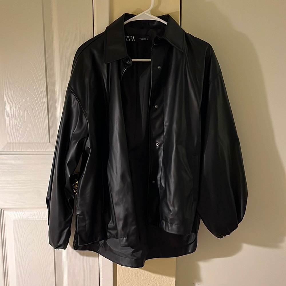 Black Faux Leather Jacket